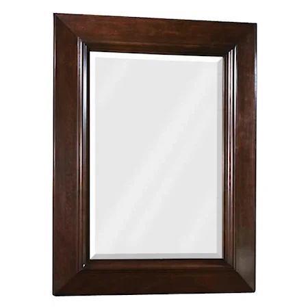 Landscape Mirror with Wide Cherry Wood Border